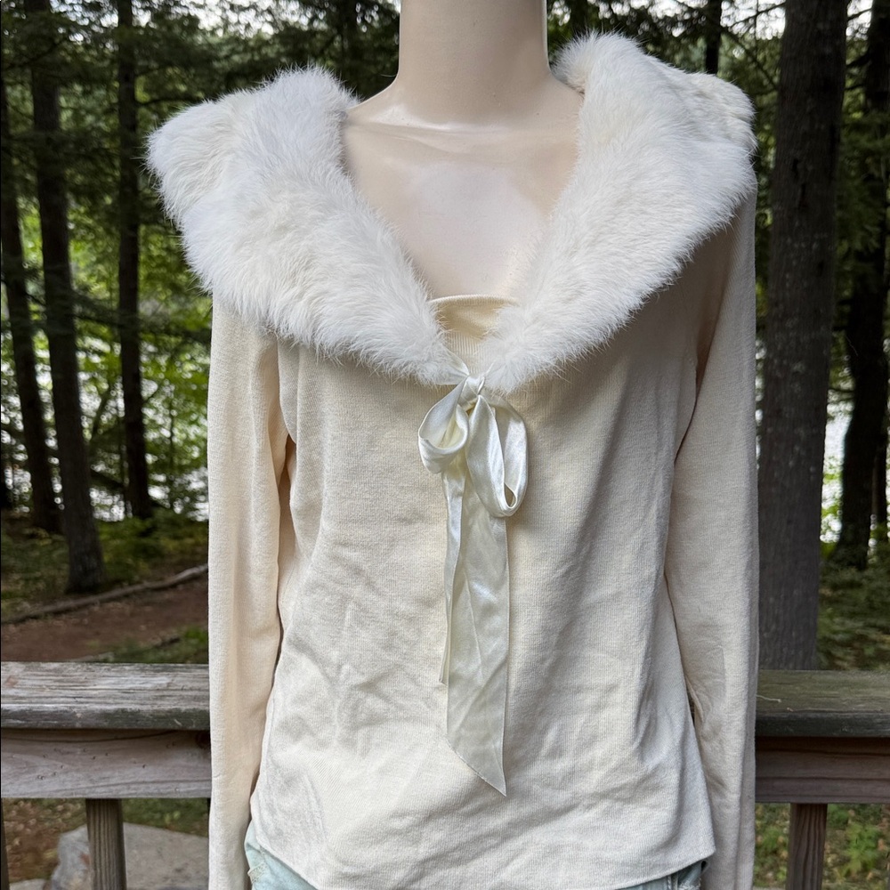 Lillie Rubin Silk Rabbit Fur Sweater NWT